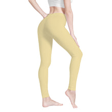 Load image into Gallery viewer, Ti Amo I love you - Exclusive Brand   - Medium Champagne - White Daisy -  Yoga Leggings
