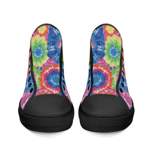 Load image into Gallery viewer, Ti Amo I love you - Exclusive Brand - Tie-Dye- High-Top Canvas Shoes - Black Soles
