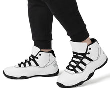 Load image into Gallery viewer, Ti Amo I love you - Exclusive Brand - White - Black Lettering - High Top Air Retro Sneakers - Black Laces
