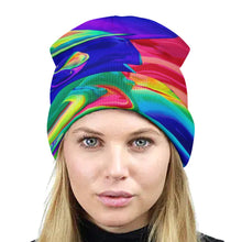 Load image into Gallery viewer, Ti Amo I love you - Exclusive Brand  - Rainbow Paint Pattern - Unisex Knit Hat
