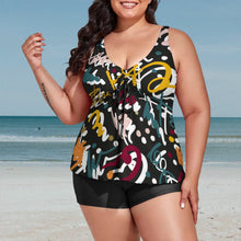 Load image into Gallery viewer, Ti Amo I love you - Exclusive Brand - Women&#39;s Plus Size -2pc Drawstring Swimsuit - Sizes XL-6XL
