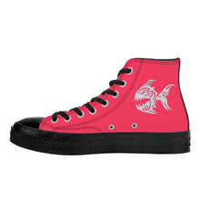 Load image into Gallery viewer, Ti Amo I love you - Exclusive Brand  - Radical Red - Angry Fish - High Top Canvas Shoes - Black  Soles
