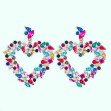 Load image into Gallery viewer, Stylish Exaggerated Heart Shaped Floral Earrings
