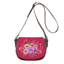 Load image into Gallery viewer, Ti Amo I love you - Exclusive Brand - Cerise Red 2 - Floral Bouquet - Saddle Bag
