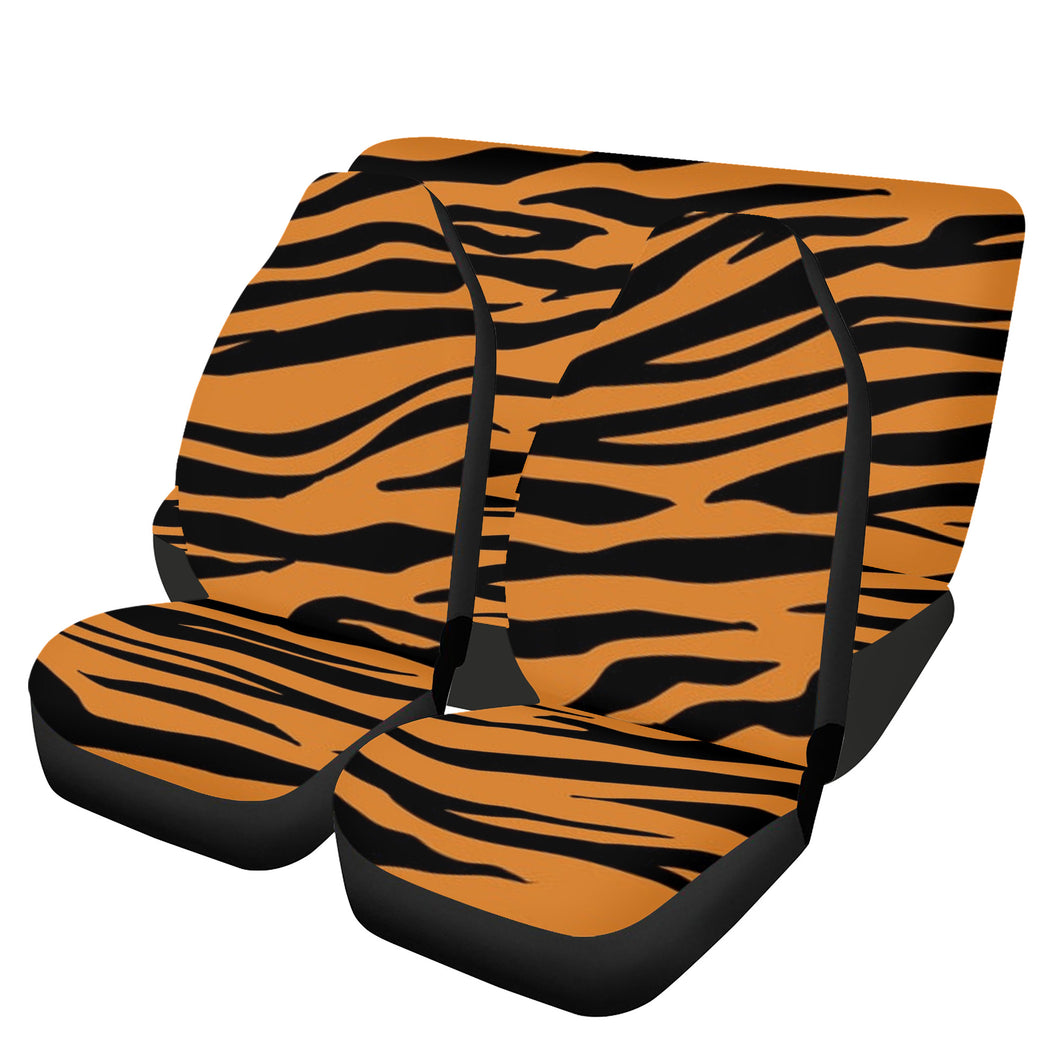 Ti Amo I love you - Exclusive Brand - Zest & Black Tiger Stripe - Car Seat Cover Set