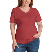 Load image into Gallery viewer, Ti Amo I love you - Exclusive Brand - Womens Plus Size V-Neck Short Sleeve Ladies T-Shirts - Sizes XL-4XL
