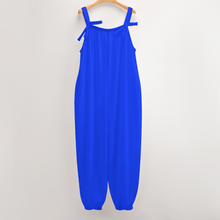 Load image into Gallery viewer, Ti Amo I love you - Exclusive Brand - Blue Blue Eyes- Womens Jumpsuit with Stylish Bow Spaghetti Straps
