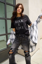 Load image into Gallery viewer, Simply Love Full Size ROCK ＆ LOVE Short Sleeve T-Shirt
