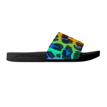 Load image into Gallery viewer, Ti Amo I love you  - Exclusive Brand  - Rainbow Animal Print 2 - Womens Slide Sandals - Black Soles
