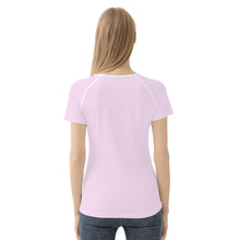 Load image into Gallery viewer, TI Amo I love you - Exclusive Brand - Carousel Pink - Double White Heart - Women&#39;s T shirt - Sizes XS-2XL
