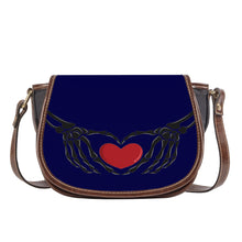 Load image into Gallery viewer, Ti Amo I love you - Exclusive Brand - Stratos - Skeleton Hands with Heart - Saddle Bag
