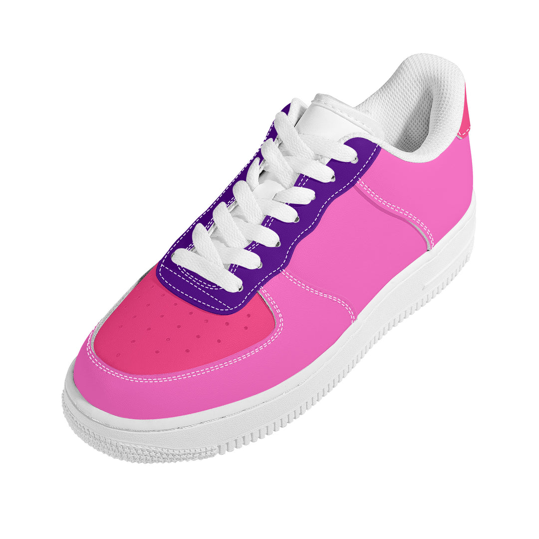 Ti Amo I love you - Exclusive Brand  - Hot Pink with Violet Red & Pigment Indigo - Womens Low Top Sneakers