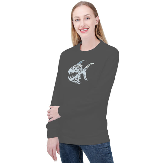 Ti Amo I love you - Exclusive Brand  - Davy's Grey- Angry Fish - Women's Sweatshirt