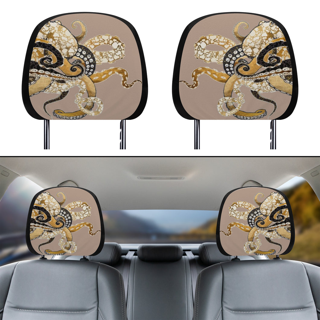 Ti Amo I love you - Exclusive Brand - Quicksand - Octopus -Car Headrest Covers