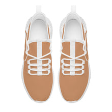 Load image into Gallery viewer, Ti Amo I love you - Exclusive Brand  - Whiskey -  Double Heart - Womens Mesh Knit Shoes - White Soles
