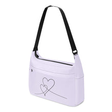 Load image into Gallery viewer, Ti Amo I love you - Exclusive Brand - Blue Chalk Pink - Double Script Heart - Journey Computer Shoulder Bag
