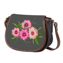 Load image into Gallery viewer, Ti Amo I love you - Exclusive Brand - Davy&#39;s Grey - Pink Floral - Saddle Bag
