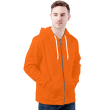 Load image into Gallery viewer, Ti Amo I love you - Exclusive Brand - Blaze Orange - Men&#39;s Zip Hoodie
