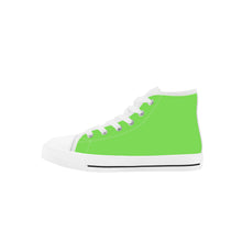 Load image into Gallery viewer, Ti Amo I love you - Exclusive Brand - Pastel Green - Double Black Heart - Kids High Top Canvas Shoes
