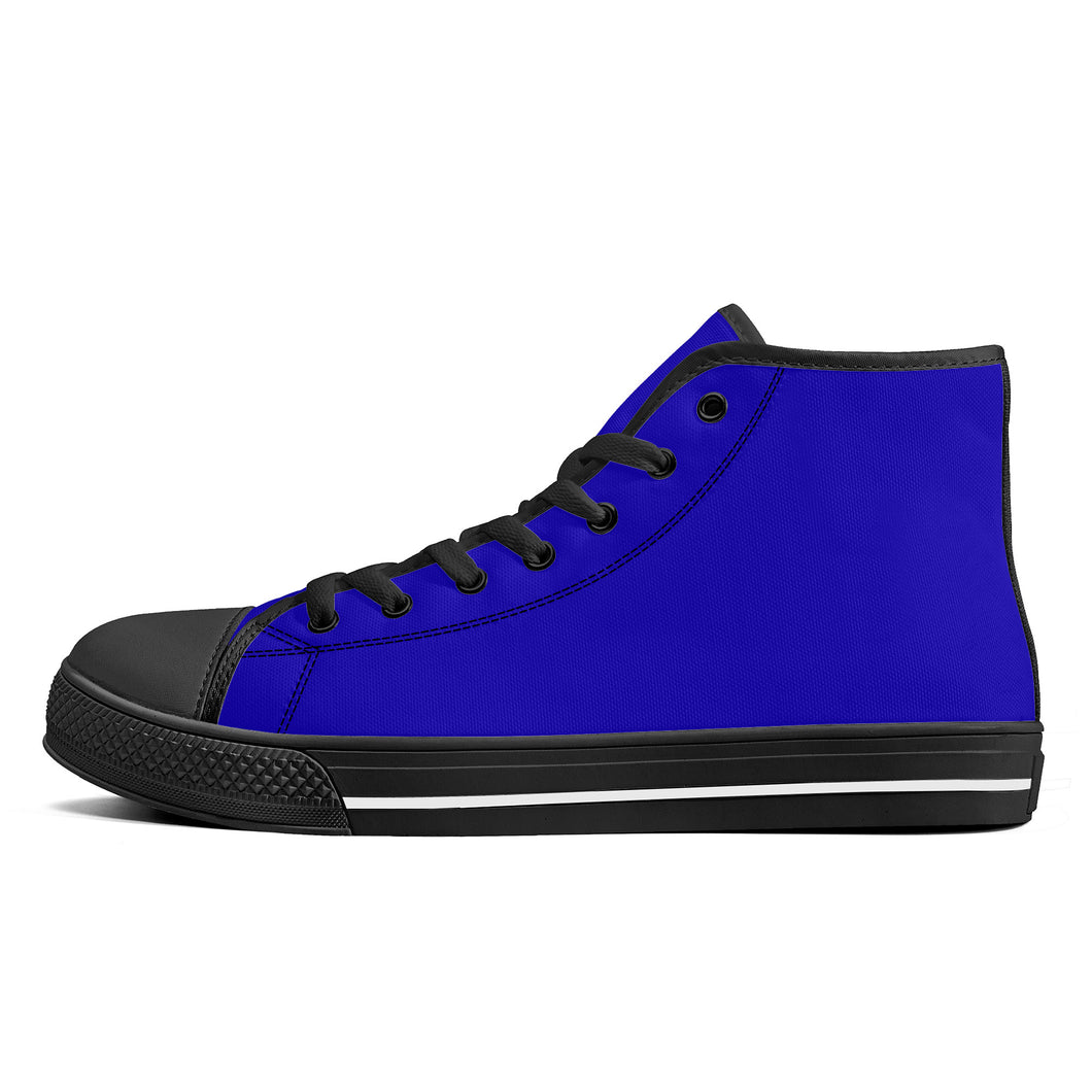 Ti Amo I love you - Exclusive Brand - Persian Blue - High-Top Canvavs Shoes - Black Soles