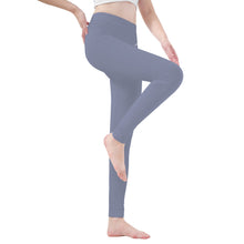 Load image into Gallery viewer, Ti Amo I love you - Exclusive Brand  - Cool Grey -  White Daisy -  Yoga Leggings
