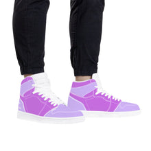 Load image into Gallery viewer, Ti Amo I love you - Exclusive Brand - Mauve &amp; Lavender - High Top Synthetic Leather Sneaker
