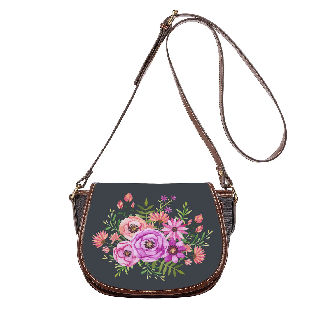 Ti Amo I love you - Exclusive Brand - Anchor - Floral Bouquet - Saddle Bag