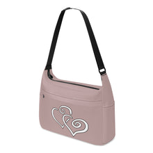 Load image into Gallery viewer, Ti Amo I love you - Exclusive Brand - Thatch -  Double White Heart - Journey Computer Shoulder Bag
