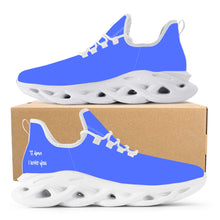 Load image into Gallery viewer, Ti Amo I love you - Exclusive Brand  - Neon Blue - Mens / Womens - Flex Control Sneakers- White Soles
