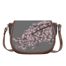 Load image into Gallery viewer, Ti Amo I love you-  Exclusive Brand - Dove Gray - Blossom - Saddle Bag
