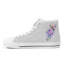 Load image into Gallery viewer, Ti Amo I love you  - Exclusive Brand - High-Top Canvas Shoes - White Soles
