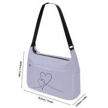 Load image into Gallery viewer, Ti Amo I love you - Exclusive Brand - Blue Haze -  Double Script Heart - Journey Computer Shoulder Bag
