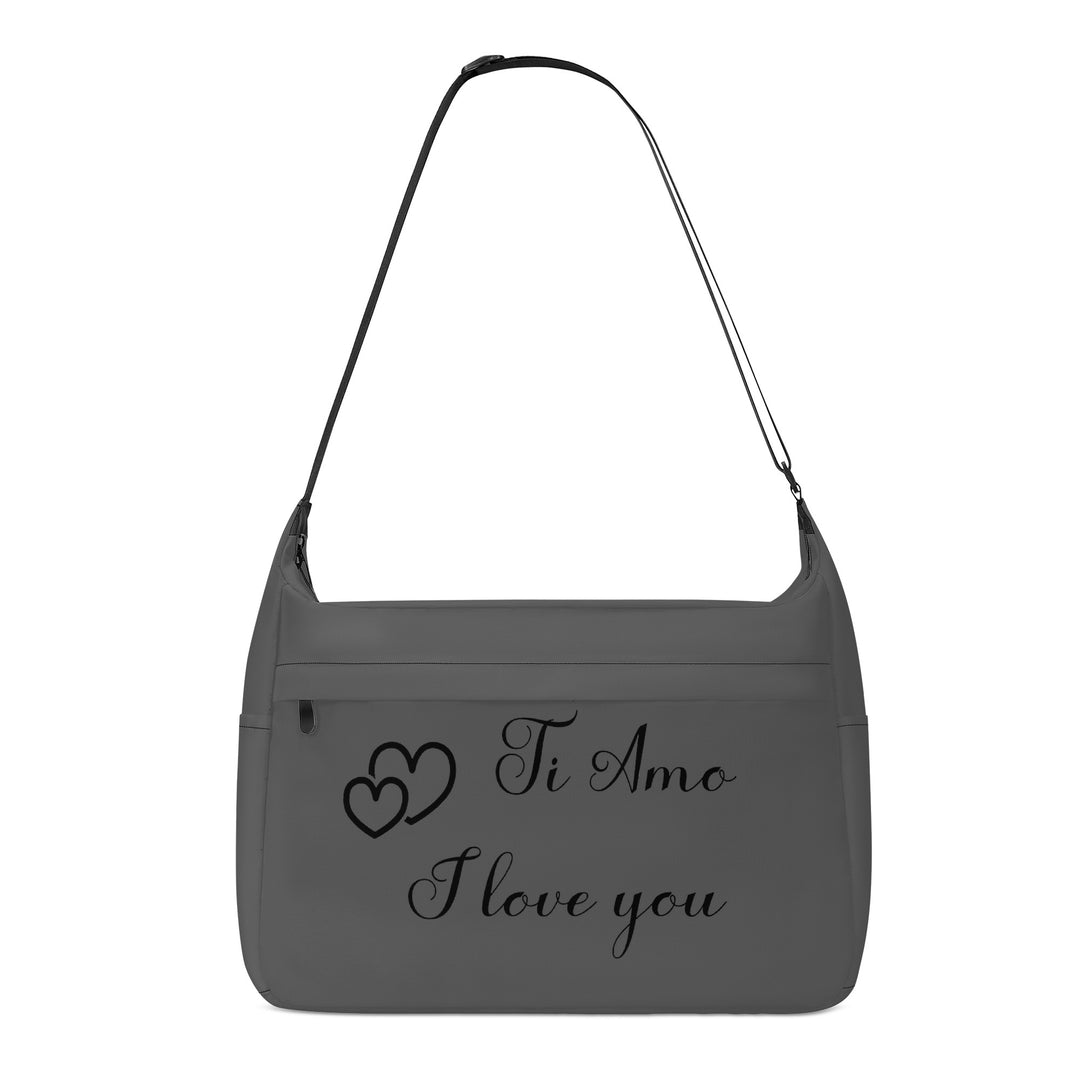Ti Amo I love you - Exclusive Brand - Davy's Grey - Double Black Heart Logo -  Journey Computer Shoulder Bag