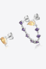 Load image into Gallery viewer, Zircon 925 Sterling Silver or 18k Gold Plated Mismatched Earrings
