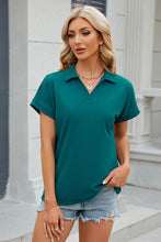 Load image into Gallery viewer, 4 Colors - Johnny Collar Short Sleeve Blouse
