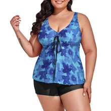 Load image into Gallery viewer, Ti Amo I love you - Exclusive Brand - Women&#39;s Plus Size Drawstring 2pc Swimsuit - Sizes XL-5XL
