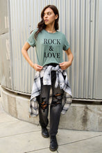 Load image into Gallery viewer, Simply Love Full Size ROCK ＆ LOVE Short Sleeve T-Shirt
