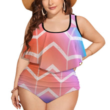 Load image into Gallery viewer, Ti Amo I love you Exclusive Brand  - Womens Plus Size 2pc Top+ Bottoms Swimsuit - Bathing Suits - Sizes XL-4XL
