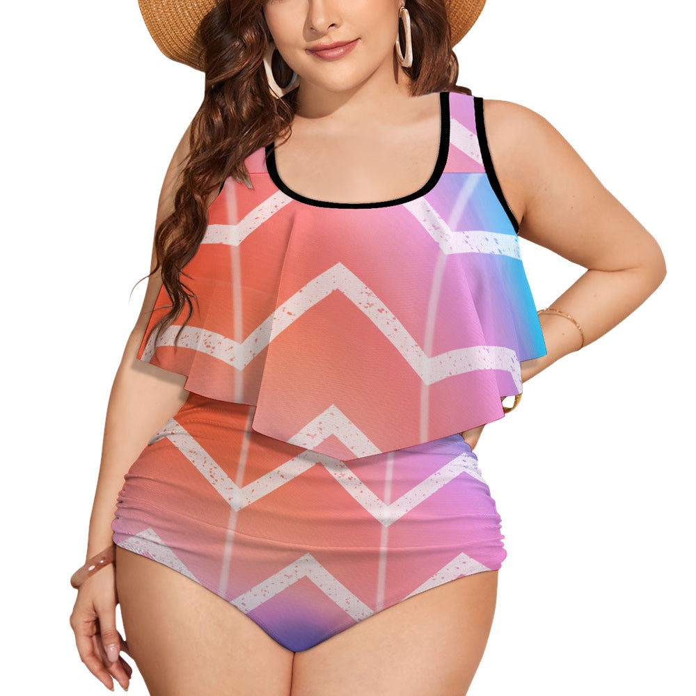 Ti Amo I love you Exclusive Brand  - Womens Plus Size 2pc Top+ Bottoms Swimsuit - Bathing Suits - Sizes XL-4XL