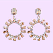 Load image into Gallery viewer, Women&#39;s Round Sunflower Drop Rhinestones Earrings Fashion Gifts
