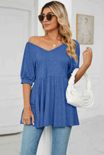 Load image into Gallery viewer, Ti Amo I love you -V-Neck Babydoll Top
