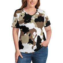 Load image into Gallery viewer, Ti Amo I love you - Exclusive Brand - Womens Plus Size V-Neck Short Sleeve Ladies T-Shirts - Sizes XL-4XL
