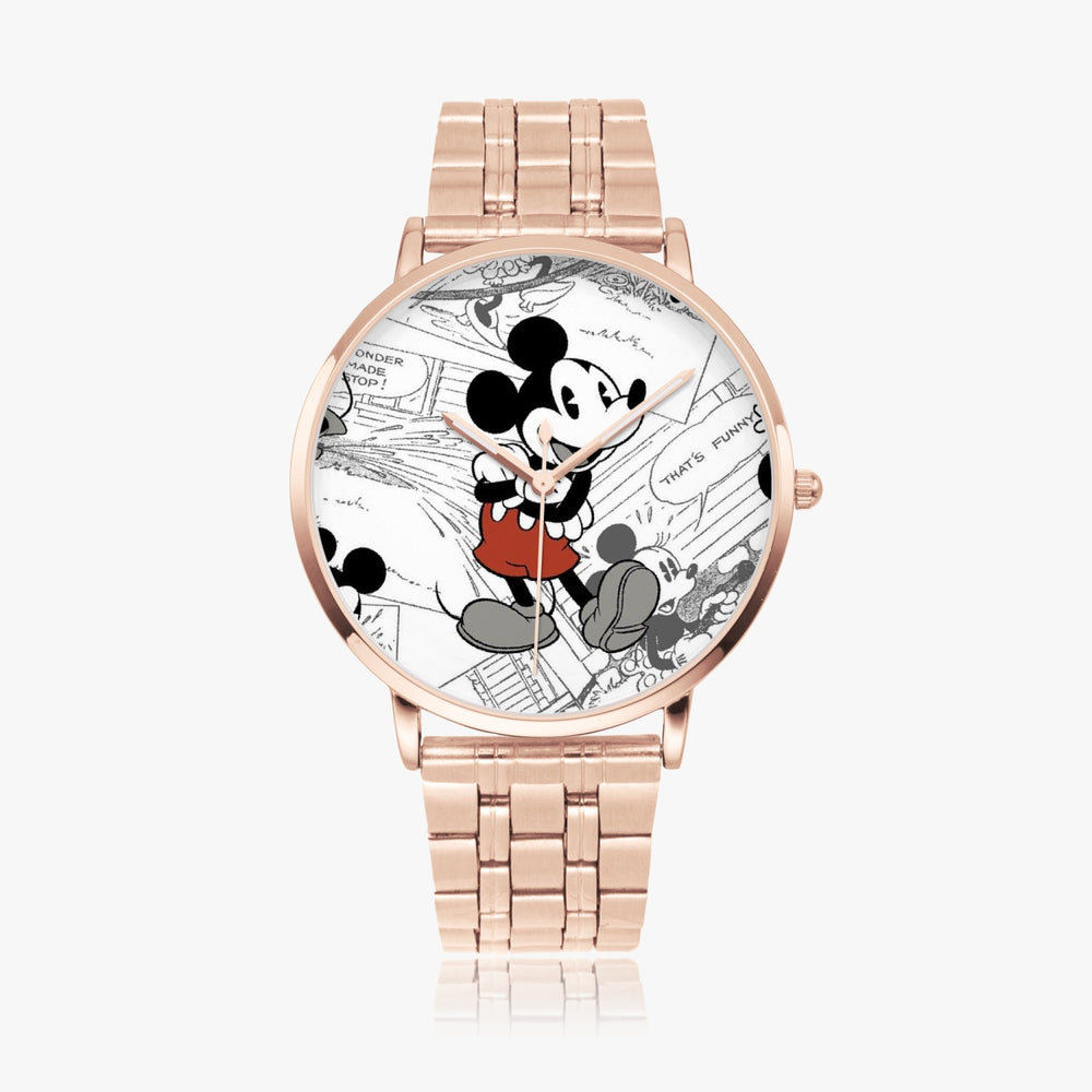 Ti Amo I love you  - Exclusive Brand  - Mickey Comic - Unisex Designer Instafamous Steel Strap Quartz Watch