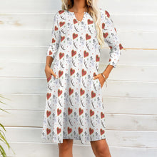 Load image into Gallery viewer, Ti Amo I love you - Exclusive Brand - 9 Styles - Christmas Dresses - 7-point sleeve Dresses - Sizes S-5XL
