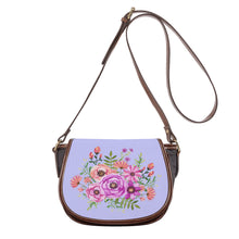 Load image into Gallery viewer, Ti Amo I love you - Exclusive Brand - Periwinkle - Floral Bouquet - Saddle Bag
