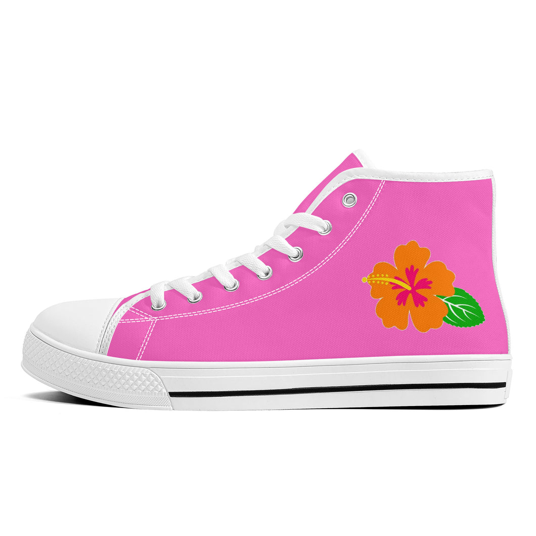 Ti Amo I love you  - Exclusive Brand  - Womens High-Top Canvas Shoes - White Soles - Ti Amo I love you