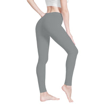 Load image into Gallery viewer, Ti Amo I love you - Exclusive Brand  - Oslo Gray - White Daisy - Womens / Teen Girls  / Womens Plus Size  - Yoga Leggings - Sizes XS-3XL
