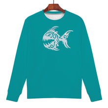 Load image into Gallery viewer, Ti Amo I love you - Exclusive Brand - Persian Green- Angry Fish -Women&#39;s Sweatshirt
