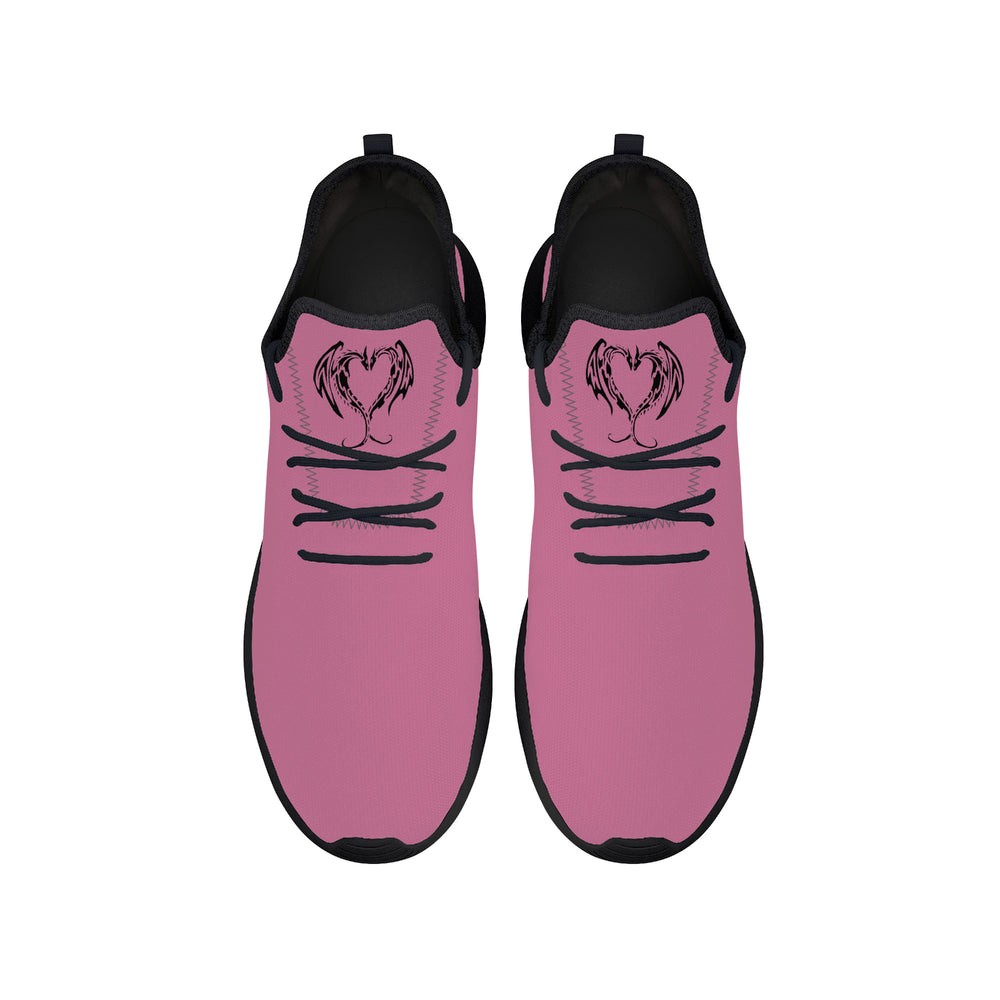 Ti Amo I love you - Exclusive Brand  - Charm - Dragon Heart - Lightweight Mesh Knit Sneaker - Black Soles