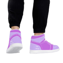 Load image into Gallery viewer, Ti Amo I love you - Exclusive Brand - Mauve &amp; Lavender - High Top Synthetic Leather Sneaker
